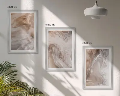 Set tablouri decorative cu model abstract de piatră de marmură