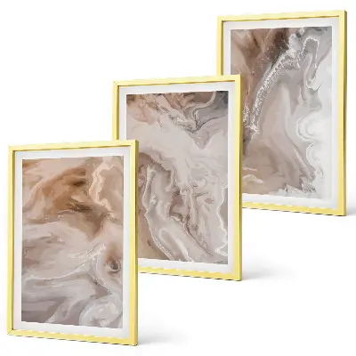 Set tablouri decorative cu model abstract de piatră de marmură