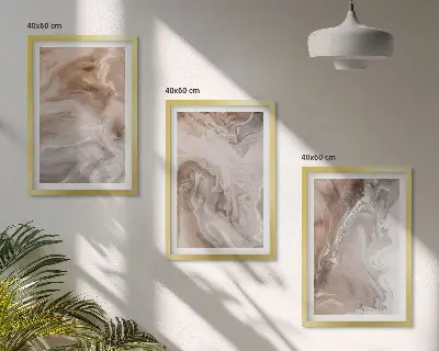 Set tablouri decorative cu model abstract de piatră de marmură