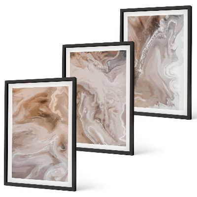 Set tablouri decorative Piatră de marmură abstractă