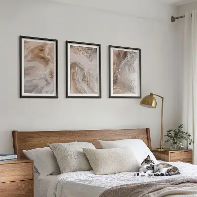 Set tablouri decorative cu model abstract de piatră de marmură