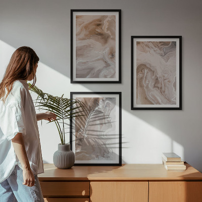 Set tablouri decorative Piatră de marmură abstractă