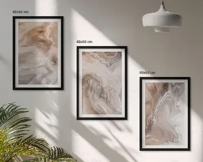 Set tablouri decorative cu model abstract de piatră de marmură