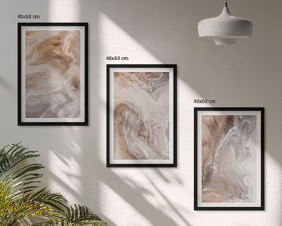 Set tablouri decorative Piatră de marmură abstractă
