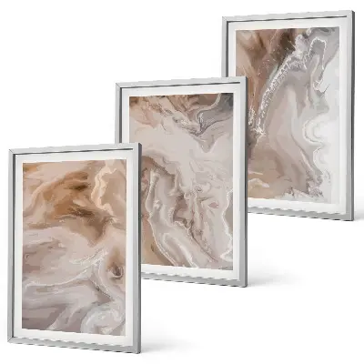 Set tablouri decorative cu model abstract de piatră de marmură