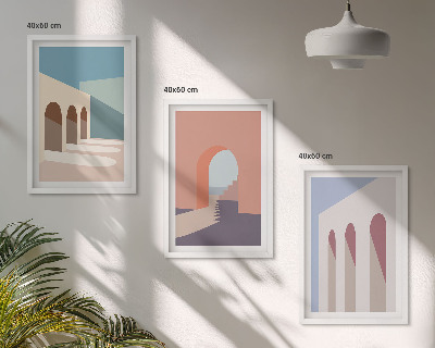 Set tablouri pentru dormitor Grafică arhitecturală pastelată