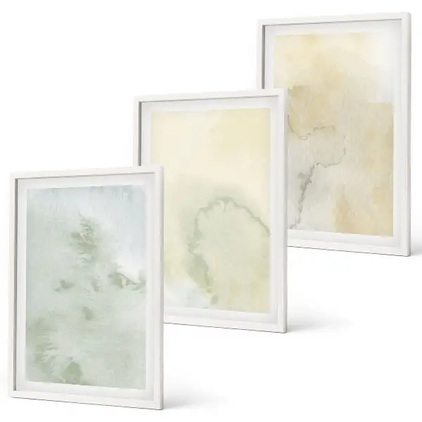 Set tablouri pentru dormitor cu texturi pastelate de acuarelă