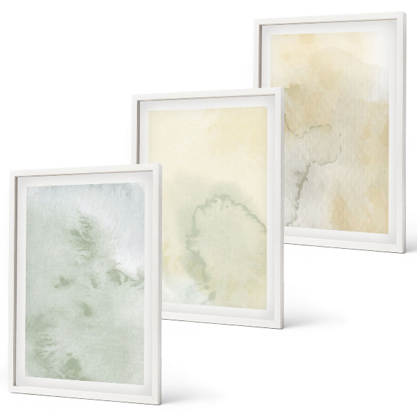 Set tablouri pentru dormitor Texturi pastelate de acuarelă