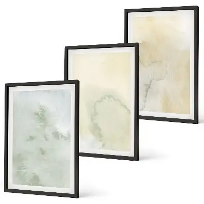 Set tablouri pentru dormitor cu texturi pastelate de acuarelă