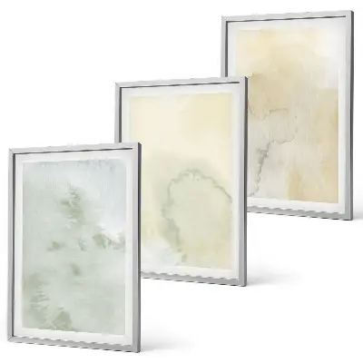 Set tablouri pentru dormitor cu texturi pastelate de acuarelă