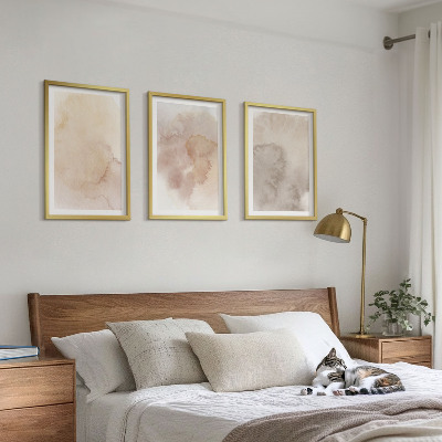 Set tablouri decorative Texturi calde pastelate în acuarelă