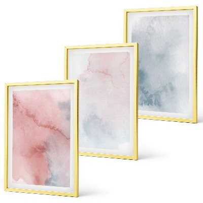 Set tablouri decorative Acuarele pastelate pe pânză