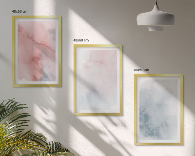 Set tablouri decorative Acuarele pastelate pe pânză