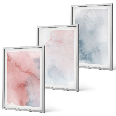 Set tablouri decorative Acuarele pastelate pe pânză