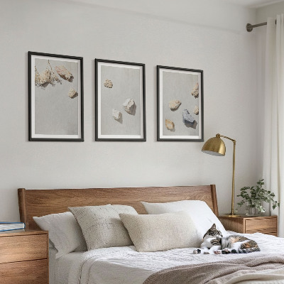 Set tablouri decorative Decorațiuni de plajă cu pietre în stil boho