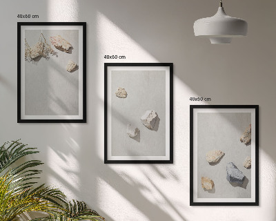 Set tablouri decorative Decorațiuni de plajă cu pietre în stil boho