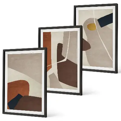 Set de tablouri pentru dormitor cu pictură abstractă în stil boho