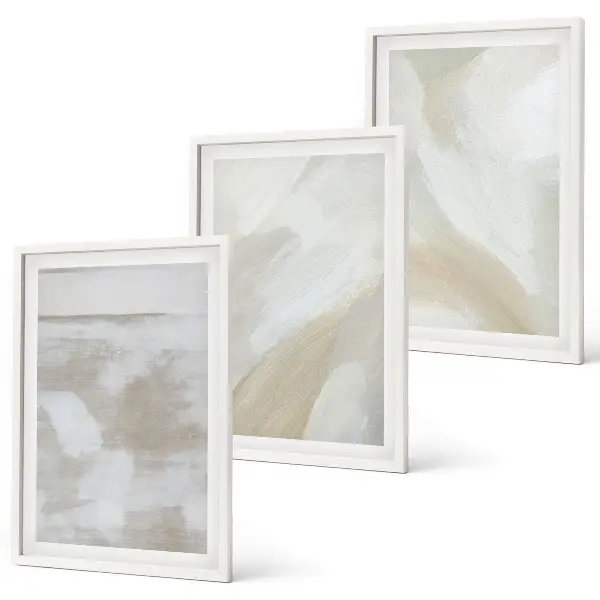 Set de tablouri decorative cu tușe abstracte de pensulă