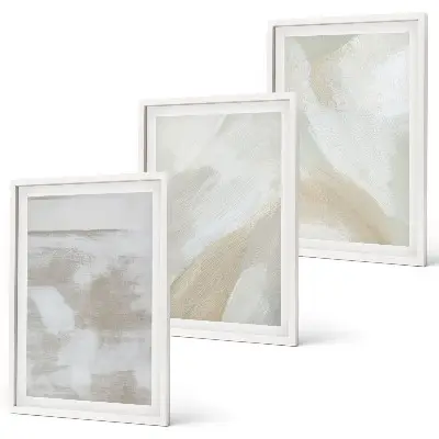 Set de tablouri decorative cu tușe abstracte de pensulă