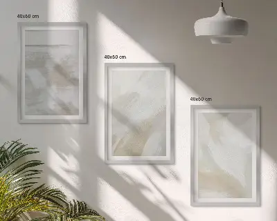 Set de tablouri decorative cu tușe abstracte de pensulă