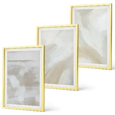 Set de tablouri decorative cu tușe abstracte de pensulă