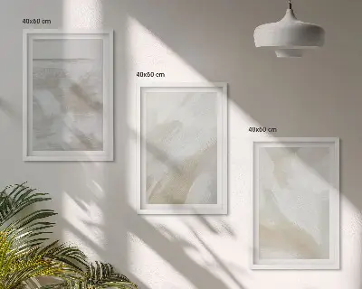 Set de tablouri decorative cu tușe abstracte de pensulă