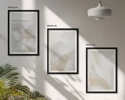 Set de tablouri decorative cu tușe abstracte de pensulă