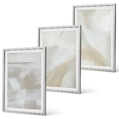 Set de tablouri decorative cu tușe abstracte de pensulă