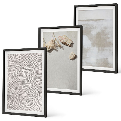 Set tablouri decorative Textură boho cu pietre de nisip
