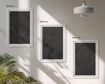 Set tablouri pentru dormitor cu texturi elegante din marmură închisă la culoare
