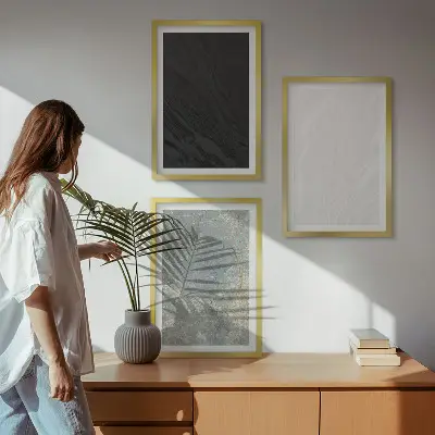 Set tablouri decorative cu model de structuri elegante din piatră