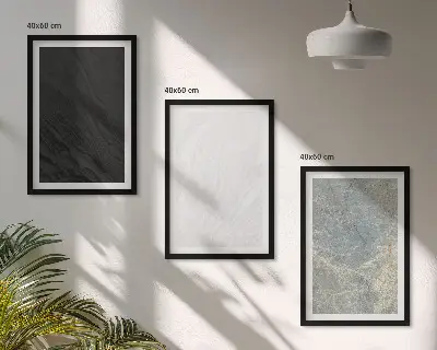 Set tablouri decorative cu model de structuri elegante din piatră