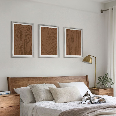 Set tablouri pentru dormitor Minimalism cu textură de lemn