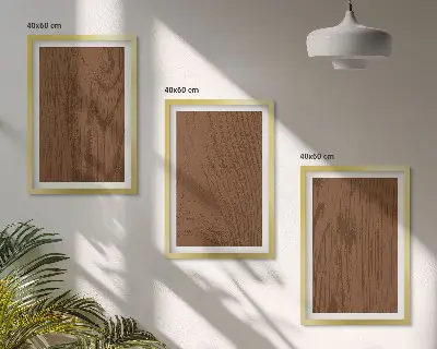 Set de tablouri pentru dormitor cu design minimalist și textură de lemn