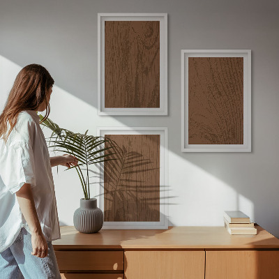 Set tablouri pentru dormitor Minimalism cu textură de lemn