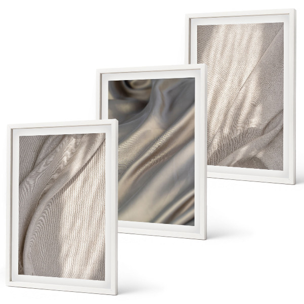 Set tablouri decorative Prim-plan cu țesături naturale boho