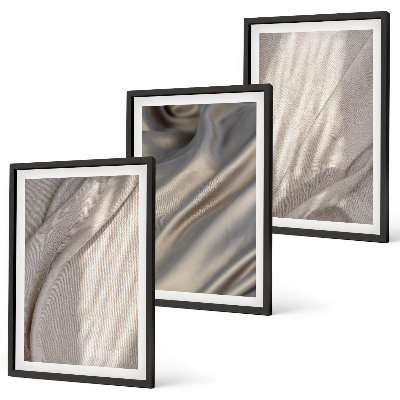 Set tablouri decorative Prim-plan cu țesături naturale boho