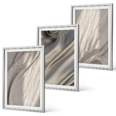 Set de tablouri decorative cu prim-plan de țesături naturale în stil boho