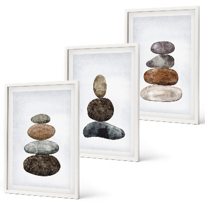 Set tablouri pentru dormitor Pietre boho minimaliste