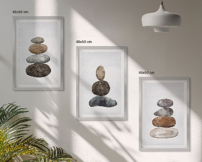 Set tablouri pentru dormitor Pietre boho minimaliste