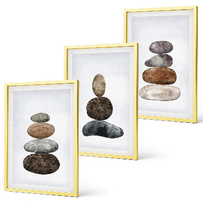 Set tablouri pentru dormitor Pietre boho minimaliste