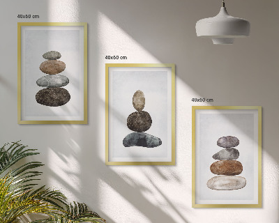 Set tablouri pentru dormitor Pietre boho minimaliste
