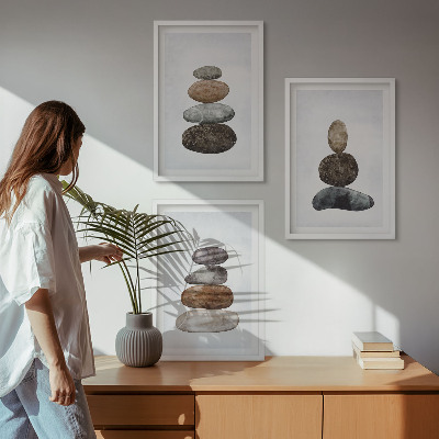 Set tablouri pentru dormitor Pietre boho minimaliste
