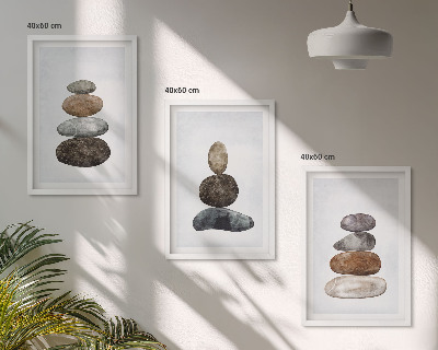 Set tablouri pentru dormitor Pietre boho minimaliste