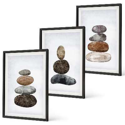 Set tablouri pentru dormitor Pietre boho minimaliste