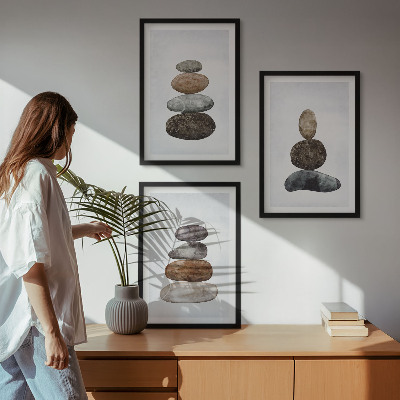Set tablouri pentru dormitor Pietre boho minimaliste