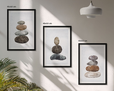 Set tablouri pentru dormitor Pietre boho minimaliste