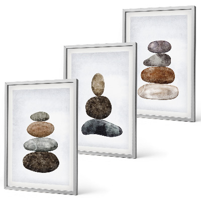 Set tablouri pentru dormitor Pietre boho minimaliste