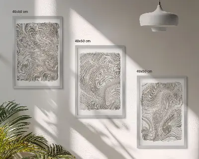Set tablouri decorative cu grafică în forme moderne