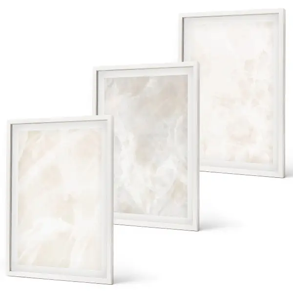 Set tablouri decorative cu model de marmură elegantă